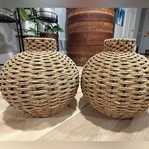 Natural Woven Rope Vases